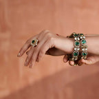 92.5 Silver American Diamond Bangles by Tavya Jewellery - close-up detail