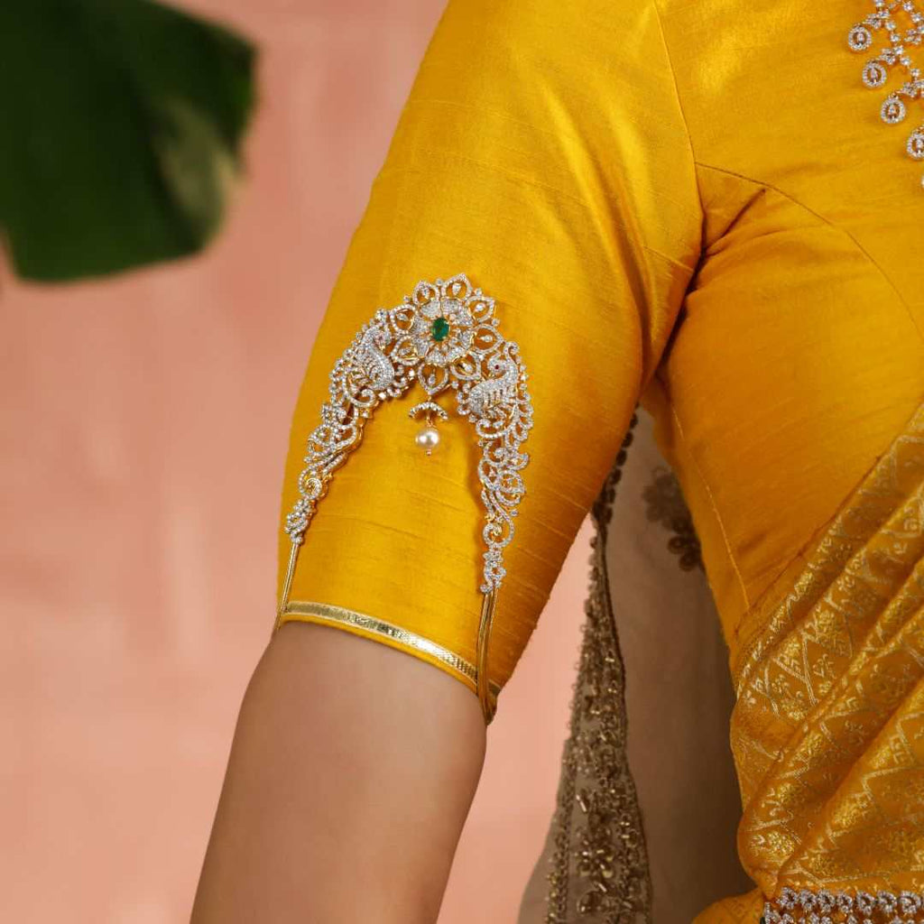 92.5 Silver CZ Vanki / Bajuband by Tavya Jewellery - close-up detail