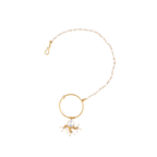 92.5 Silver Gold-Plated Nath with Seed Pearl Drops92.5 Silver Gold-Plated Nath