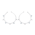 Silver Double Layer Anklets featuring delicate chains with blue enamel Evil Eye charms and cubic zirconia-studded leaf accents in sterling silver.
