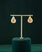 92.5 Silver Polki-Style Drop Earrings92.5 Silver Polki-Style Drop Earrings