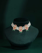 92.5 Silver Kundan Pattern Choker92.5 Silver Kundan