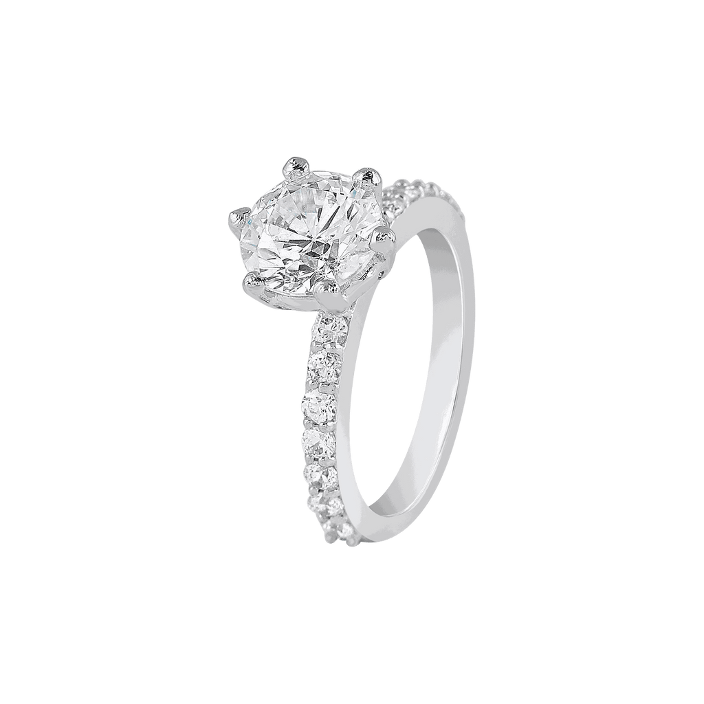 Silver Pave-Set Band RingSilver Pave-Set Band Ring