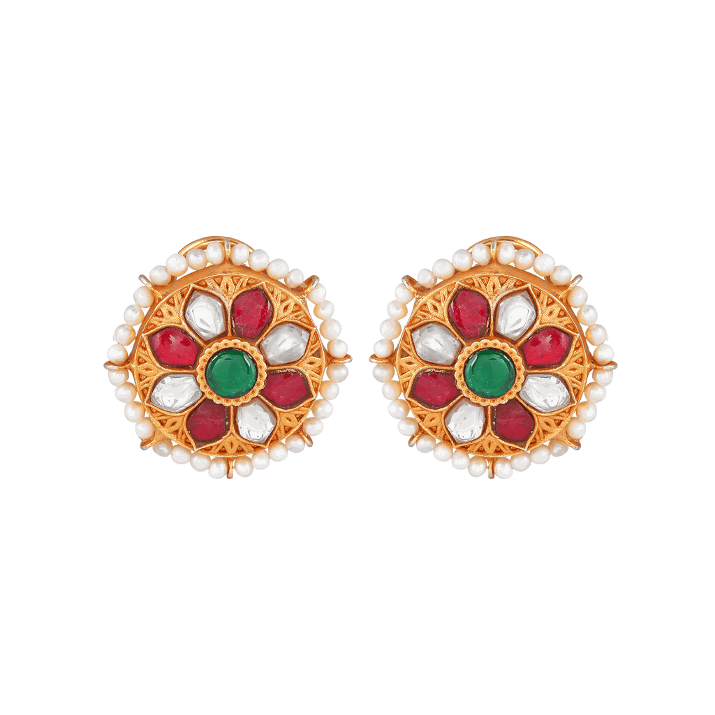 Victorian-Inspired Gold Plated Silver StudsVictorian-Inspired Gold Plated Silver Studs