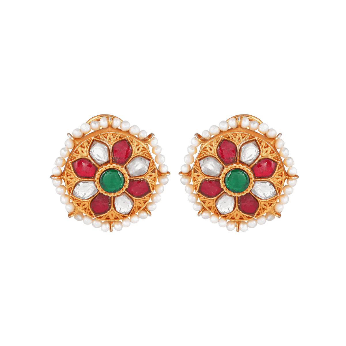 Victorian-Inspired Gold Plated Silver StudsVictorian-Inspired Gold Plated Silver Studs