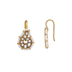 92.5 Silver Polki-Style Drop Earrings92.5 Silver Polki-Style Drop Earrings