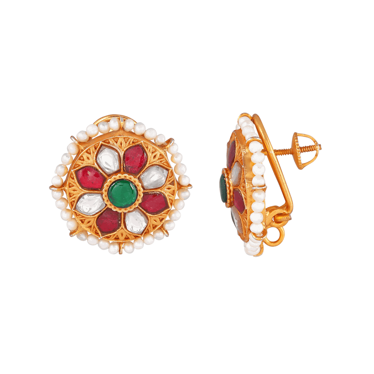 Victorian-Inspired Gold Plated Silver StudsVictorian-Inspired Gold Plated Silver Studs