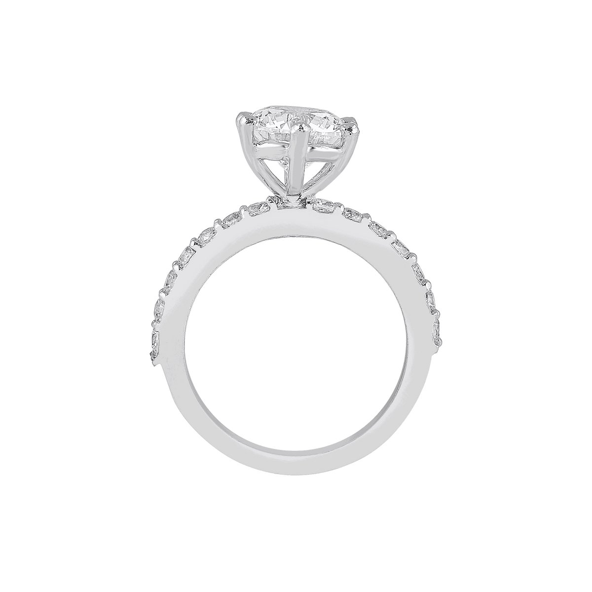 Silver Pave-Set Band RingSilver Pave-Set Band Ring