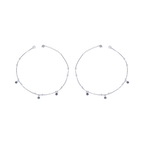 Minimalist Silver Evil Eye Charm AnkletsMinimalist Silver Evil Eye Charm Anklets