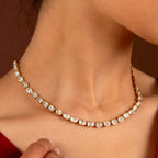 Polki-Style 92.5 Silver Necklace by Tavya Jewellery - full view