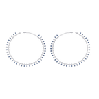 Bloom Blue Stone Silver Anklets by Tavya Jewellery - front view