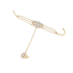 Gold-Plated Silver Polki Haath PhoolGold-Plated Silver Polki Haath Phool