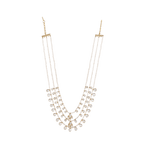 Triple-Layered 92.5 Silver Polki Haram with Seed Pearl AccentsTriple-Layered 92.5 Silver