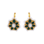 Silver Bugadi With Green StoneSilver Bugadi With Green Stone