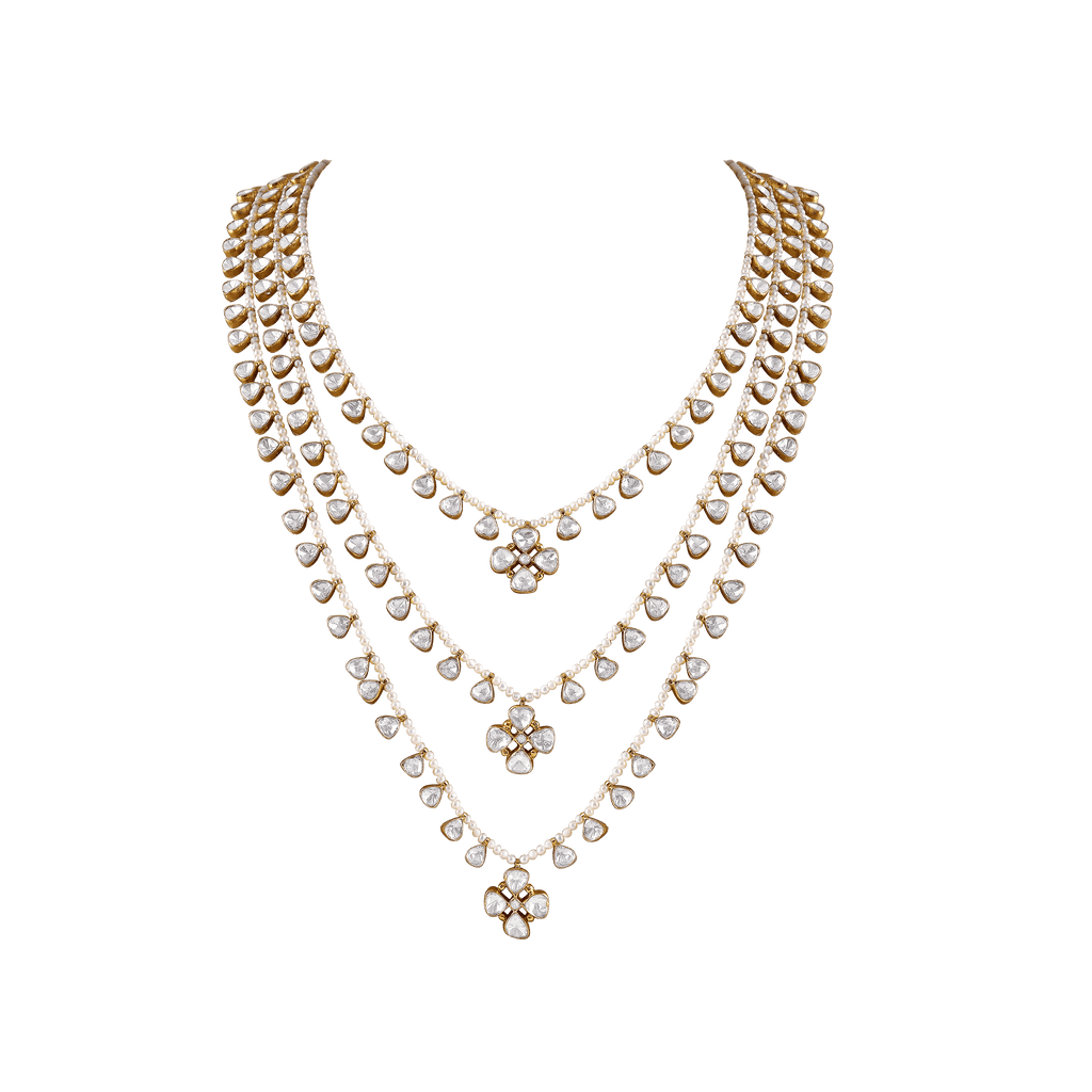 3-Layer Pearl Haram with Brilliant CZ3-Layer Pearl Haram