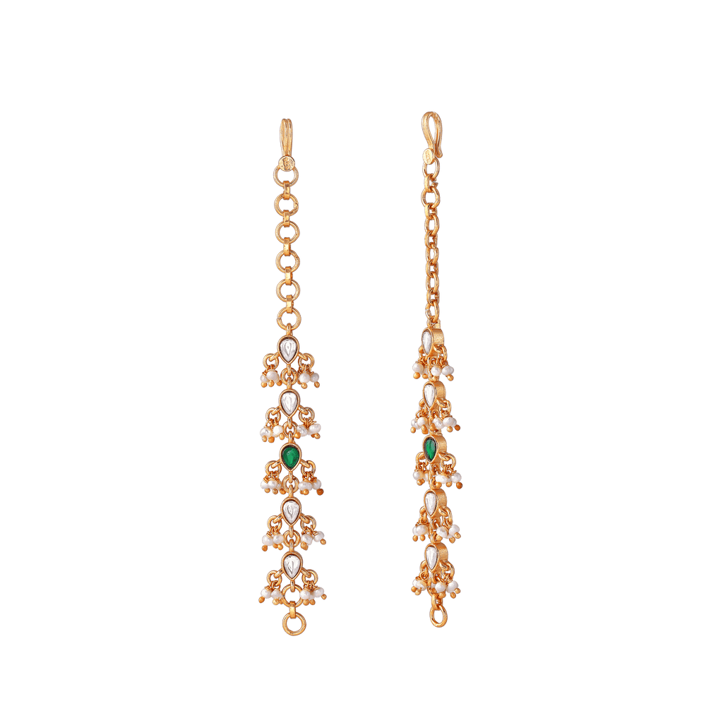 Multi-Stone 92.5 Silver Gold Plated EarringMulti-Stone 92.5 Silver