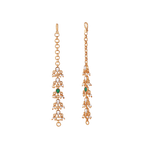 Multi-Stone 92.5 Silver Gold Plated EarringMulti-Stone 92.5 Silver