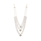 Floral Polki Layered Haram in 92.5 SilverFloral Polki Layered Haram