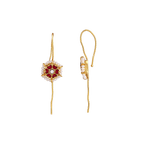 Silver Gold Plated Earrings by Tavya Jewellery - side view