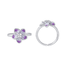 Bloom 92.5 Silver Floral Toe RingsBloom 92.5 Silver