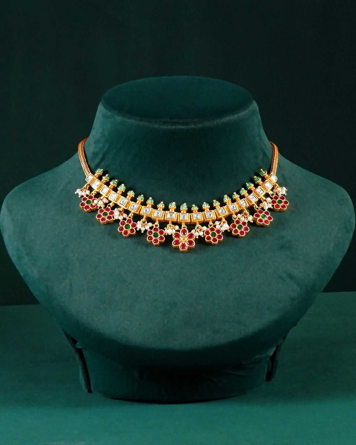Silver Guttapusalu Short NecklaceSilver Guttapusalu Short Necklace