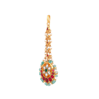Floral Multi-Stone Maang Tikka in 92.5 SilverFloral Multi-Stone Maang Tikka