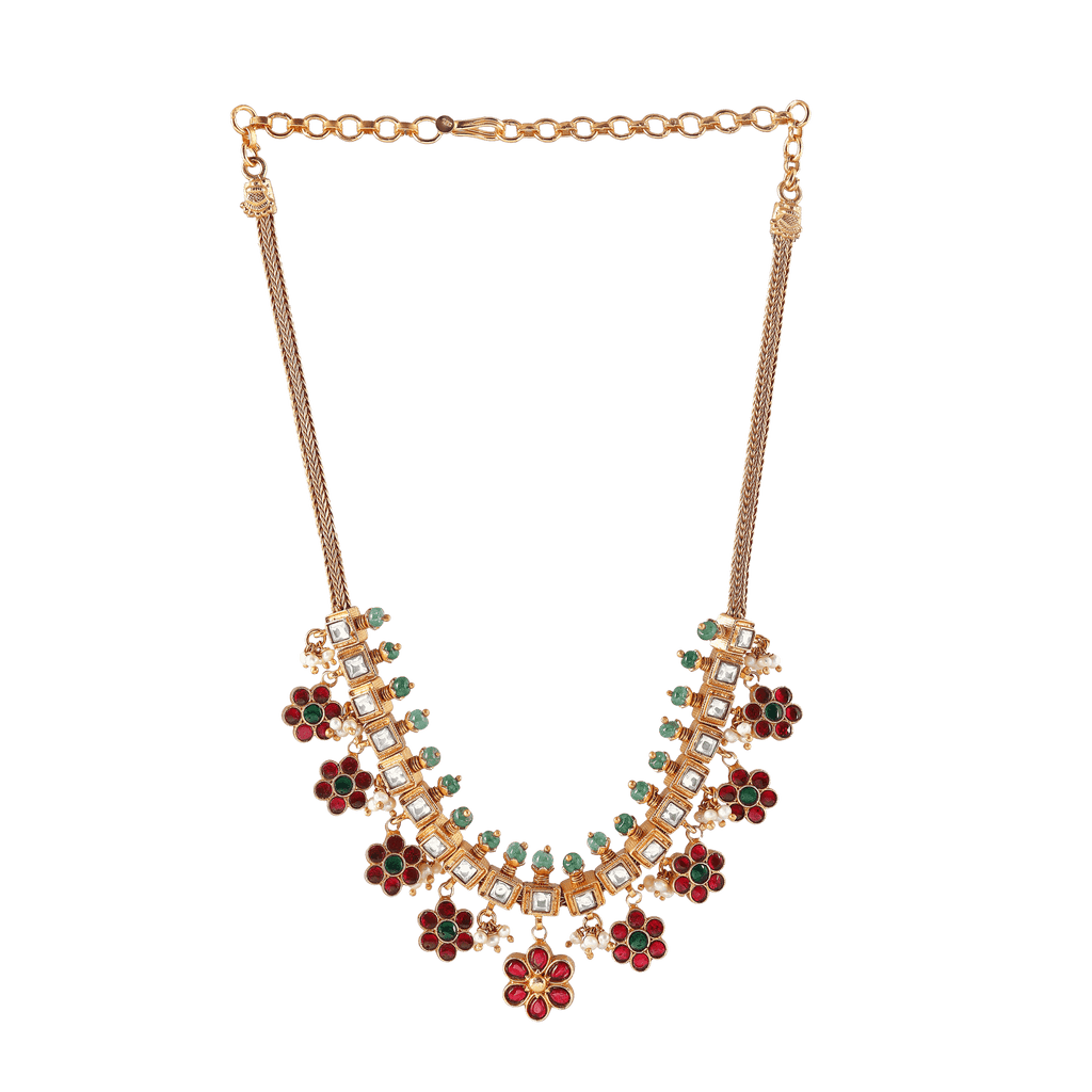 Silver Guttapusalu Short NecklaceSilver Guttapusalu Short Necklace