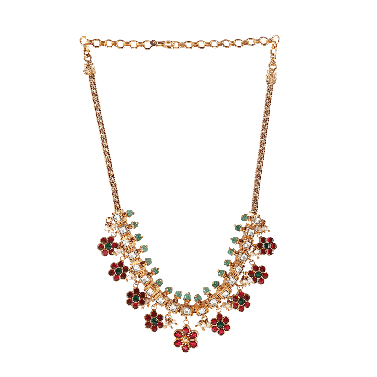 Silver Guttapusalu Short NecklaceSilver Guttapusalu Short Necklace