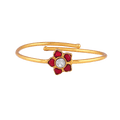 Floral Bypass Bracelet in Gold-Plated 92.5 SilverFloral Bypass Bracelet
