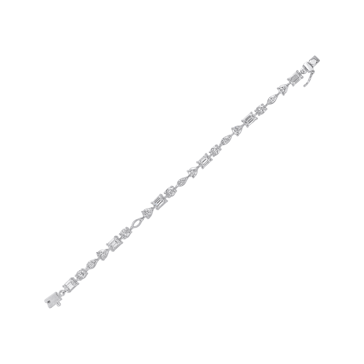 92.5 Silver Multi-Shape Tennis Bracelet92.5 Silver Multi-Shape Tennis Bracelet