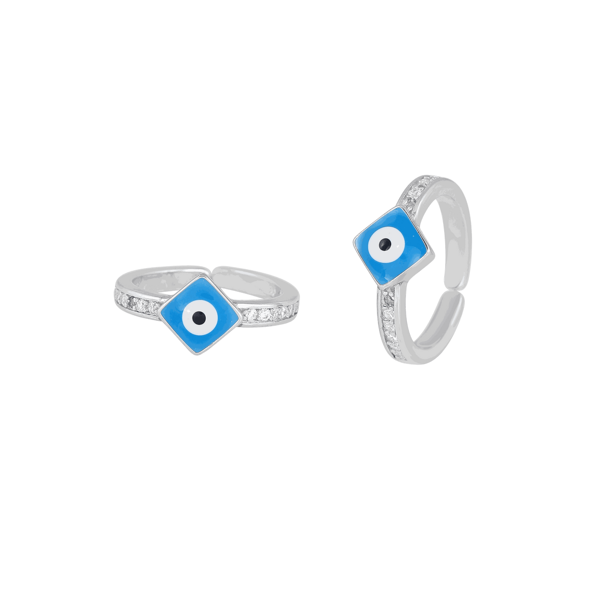 92.5 Silver Evil Eye Toe Ring92.5 Silver Evil Eye