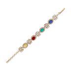 92.5 Silver Gold-Polished Floral Bracelet92.5 Silver