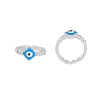92.5 Silver Evil Eye Toe Ring92.5 Silver Evil Eye