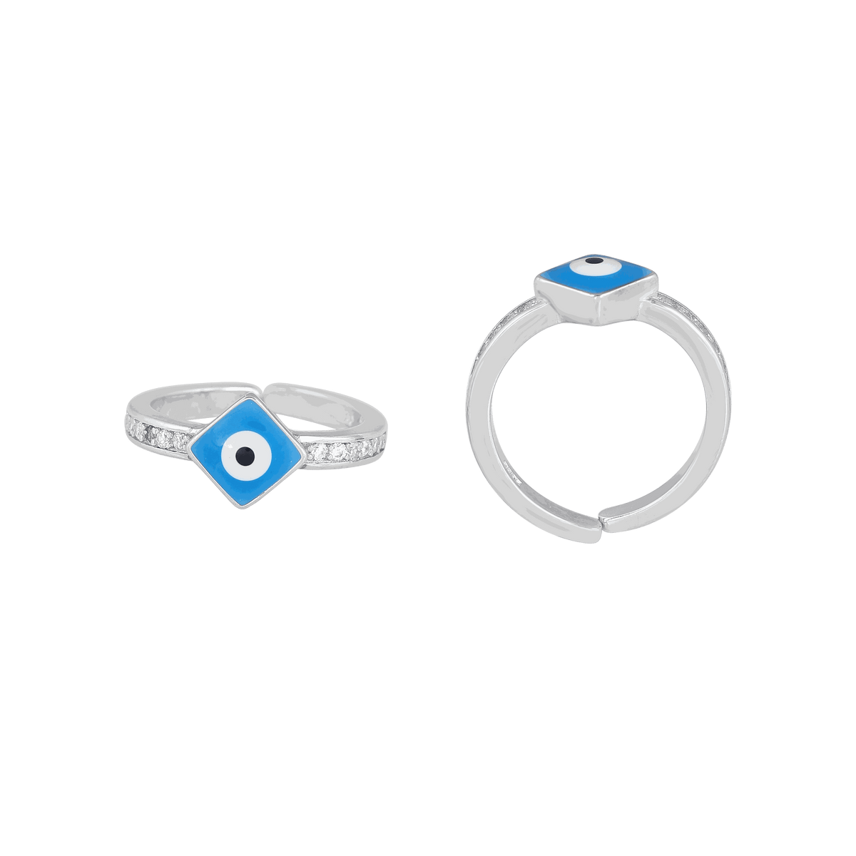 92.5 Silver Evil Eye Toe Ring92.5 Silver Evil Eye