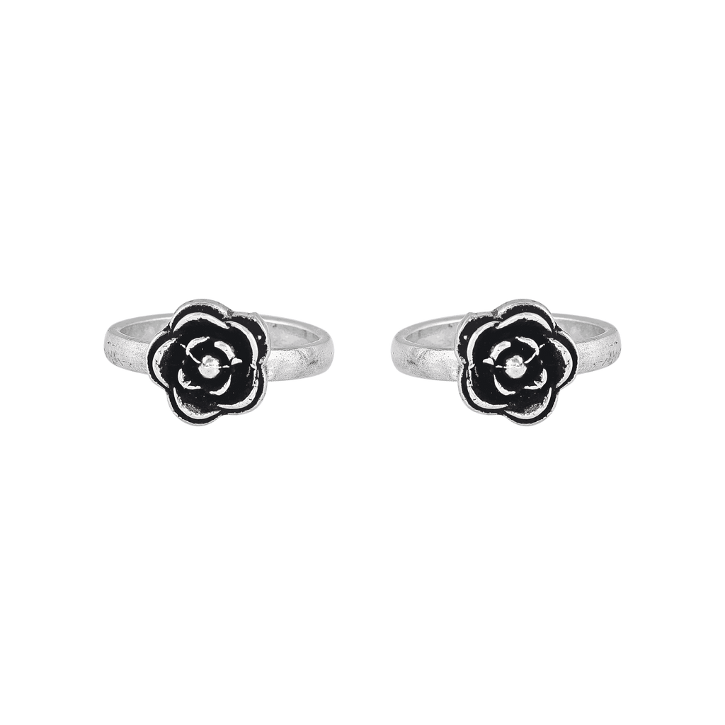 Pure 92.5 Silver Floral Toe RingsPure 92.5 Silver