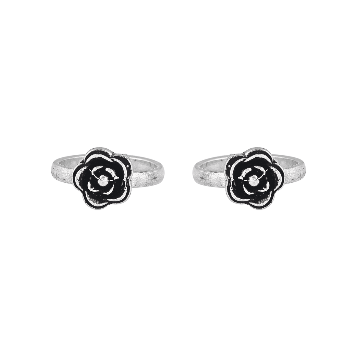Pure 92.5 Silver Floral Toe RingsPure 92.5 Silver