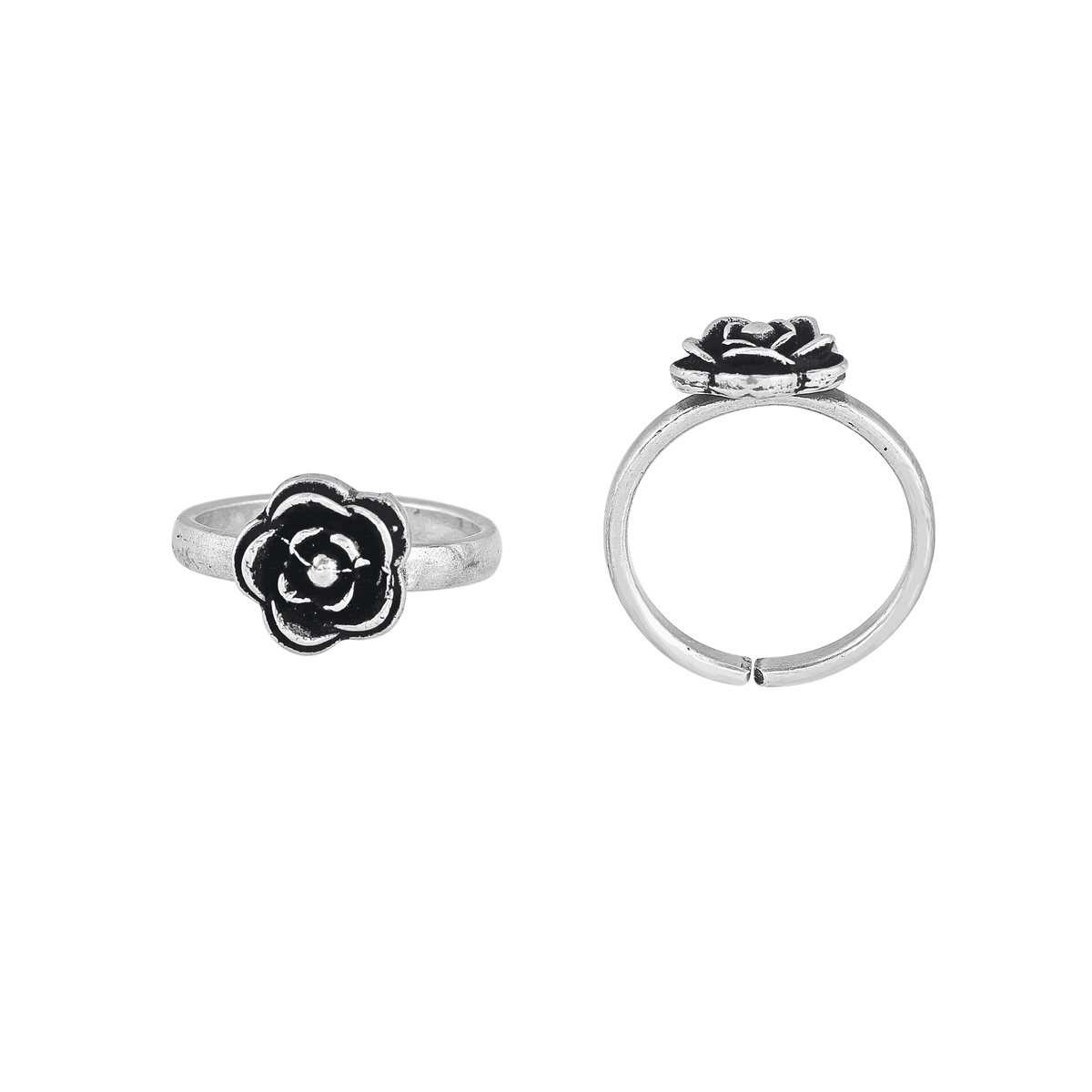 Pure 92.5 Silver Floral Toe RingsPure 92.5 Silver