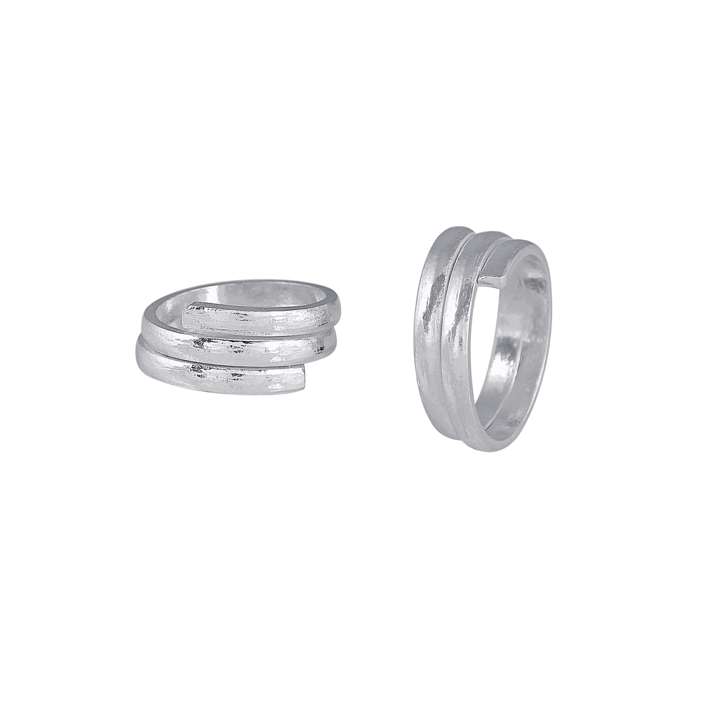 92.5 Silver Twin-Row Toe Rings92.5 Silver