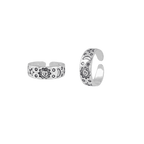 Sun & Moon Oxidized Silver Toe RingSun & Moon Oxidized Silver Toe Ring