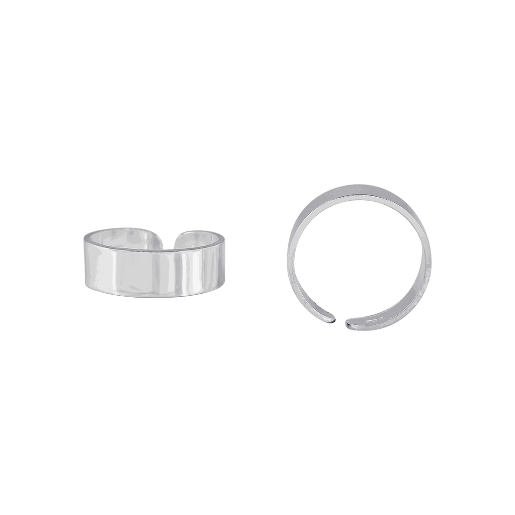 Pure 92.5 Silver Wide Band Toe RingPure 92.5 Silver