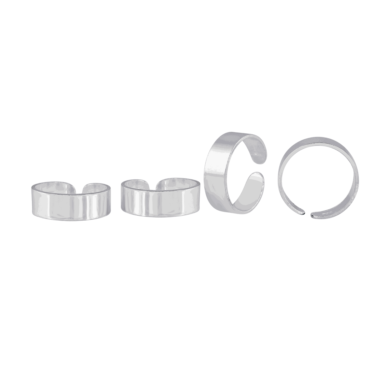 Pure 92.5 Silver Wide Band Toe RingPure 92.5 Silver