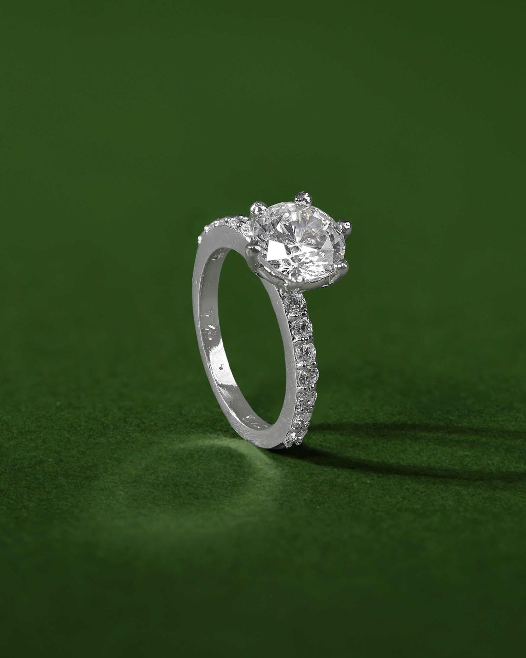 Silver Pave-Set Band RingSilver Pave-Set Band Ring