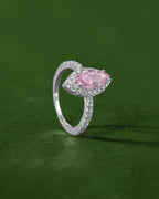 92.5 Silver Lavender Marquise Halo Ring92.5 Silver
