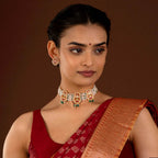 92.5 Silver Kundan Pattern Choker92.5 Silver Kundan