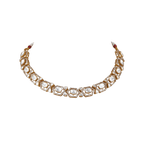 Geometric Polki Pattern Necklace in 92.5 SilverGeometric Polki Pattern Necklace