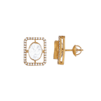 Silver Geometric CZ Halo StudsSilver Geometric CZ Halo Studs