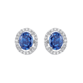 Royal Blue Sapphire-Inspired Silver StudsRoyal Blue Sapphire-Inspired