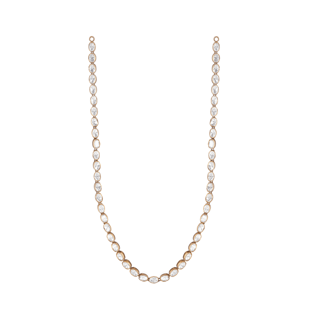 Polki-Style 92.5 Silver Necklace by Tavya Jewellery - side view