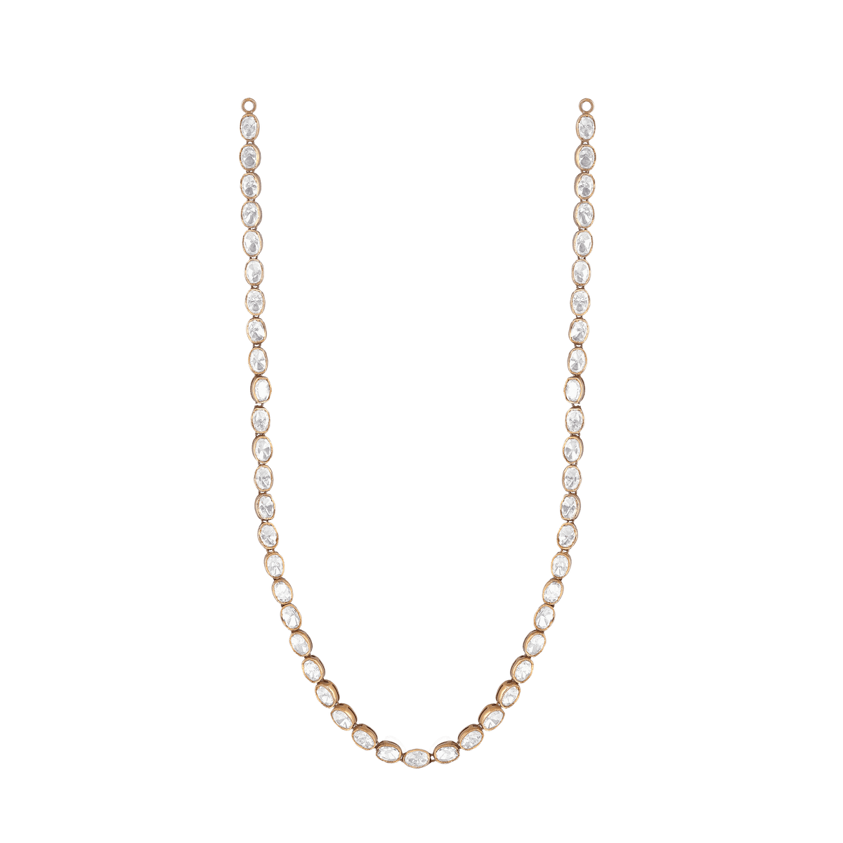 Polki-Style 92.5 Silver Necklace by Tavya Jewellery - side view
