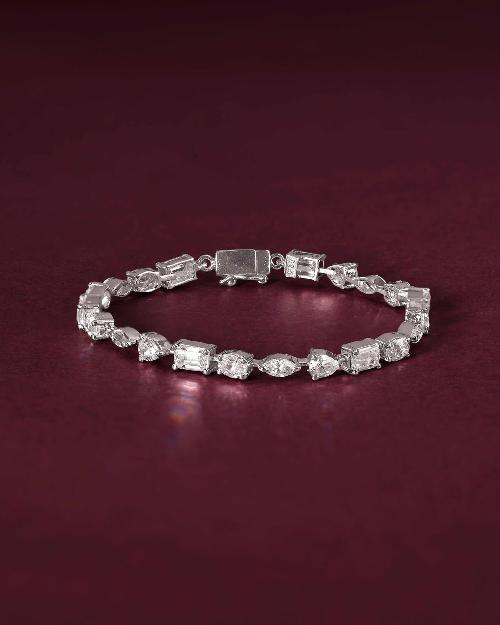 92.5 Silver Multi-Shape Tennis Bracelet92.5 Silver Multi-Shape Tennis Bracelet